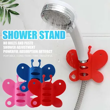 

Bathroom Strong Attachable Silicone Shower Head Holder Movable Bracket Powerful Suction Shower Seat Chuck Holder Suction Cup