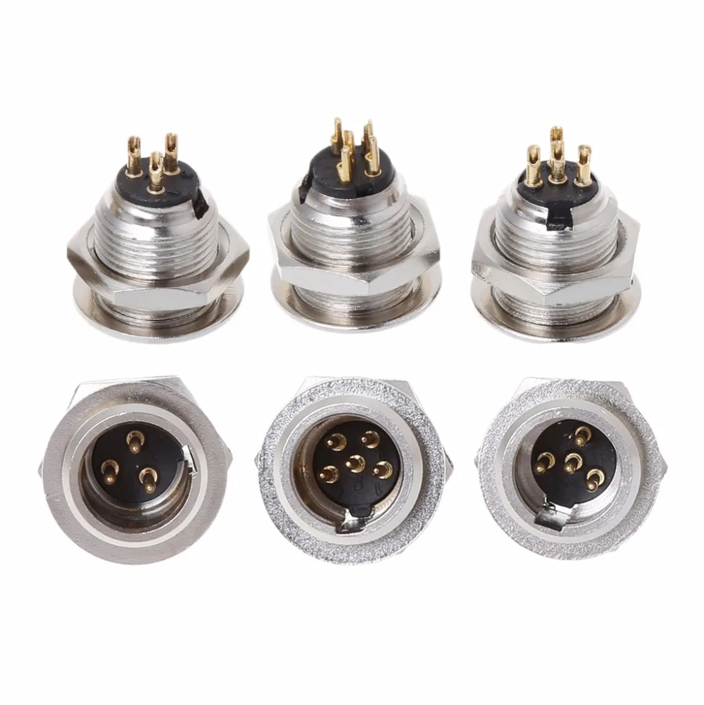 

1 Pcs High Quality Mini XLR 3Pin 4Pin 5Pin Male Panel Chassis Socket Small Plug XLR Microphone MIC Audio Connector