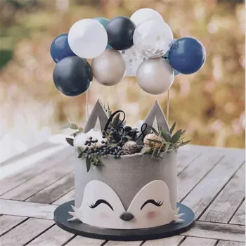 

5 Inch Confetti Balloon Cake Toppers Mini Latex Balloon Craft for Cake Toppers Baby Birthday Party Cake Wedding Decoration-S