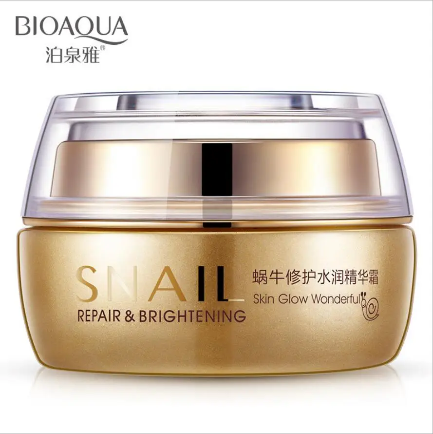 

BIOAOUA The snail repair face Cream Moisturizing shrink pores brighten skin tone Oil control skin care product 50G