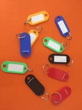 

(10 pieces) Blank keychain with plastic metal material