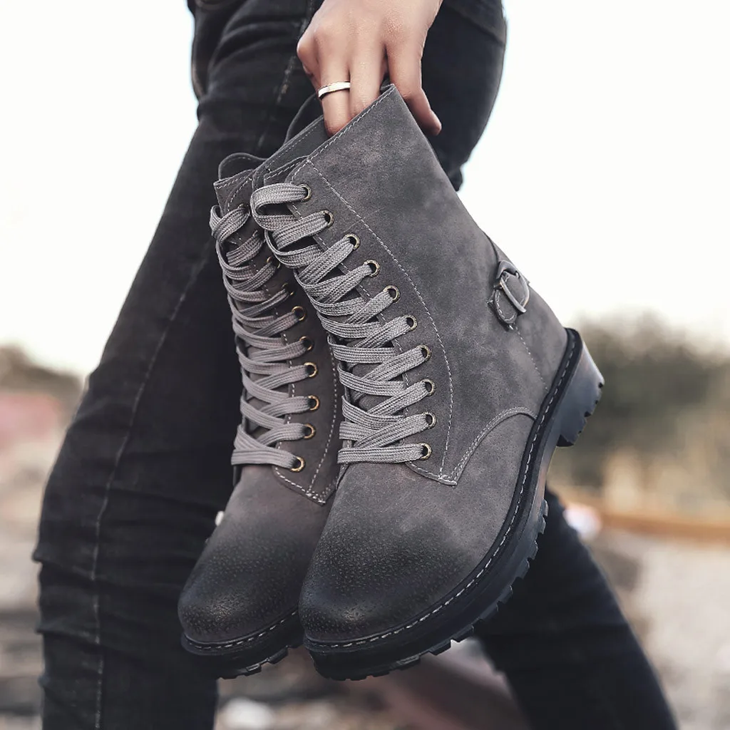

Men Military Boots 2019 Outdoor Fashion Canvas High Top Shoes Men Casual Shoes Ankle Boots Black Chelsea Boots Zapatos De Hom#g3