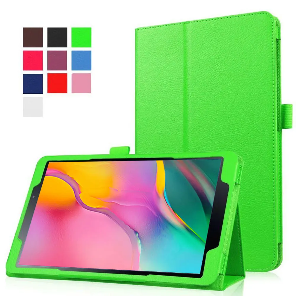 Ультратонкий флип-чехол для samsung Galaxy Tab A 8," дюймов S-Pen SM-T290 SM-T295 чехол для планшета противоударный чехол с рисунком личи - Цвет: Green