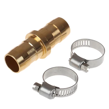 

1 Set Of 3/4-5/8 Garden Repair Joint Hose Repair Joint With Double Hose Clamp Water Pipe Fittings