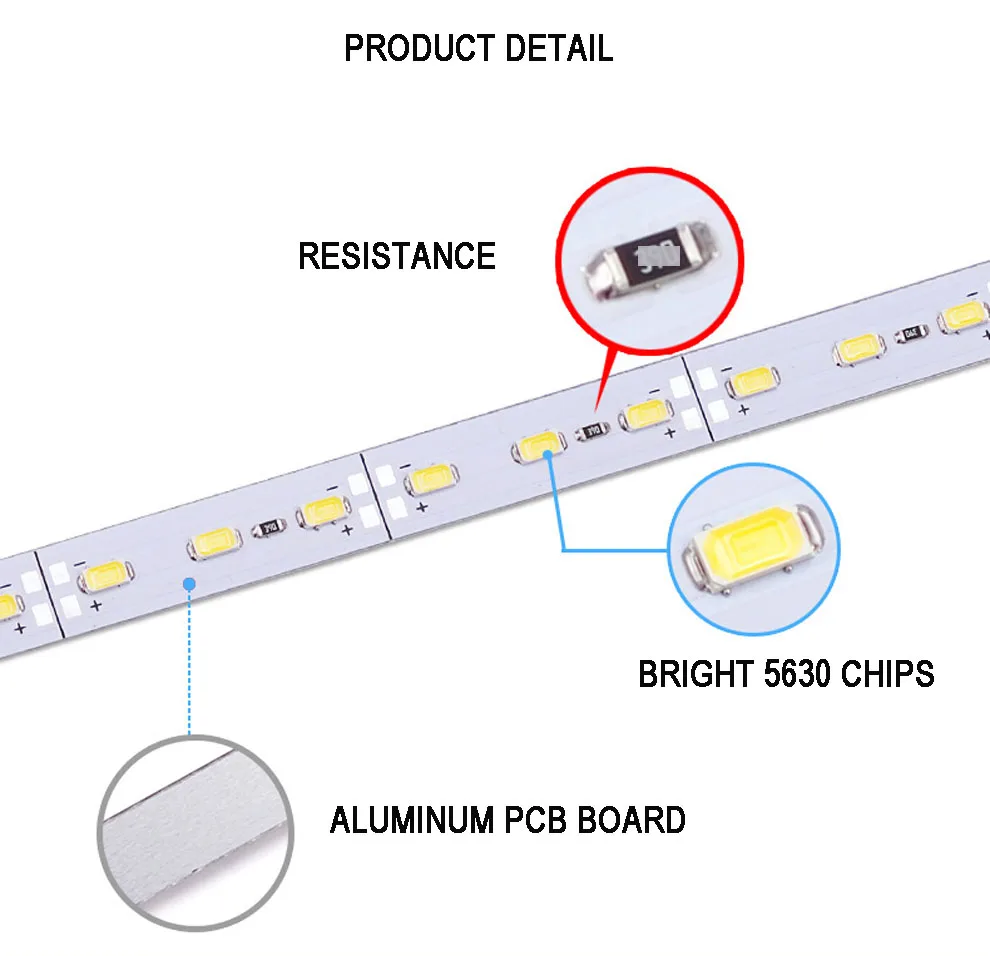 10 шт./лот жесткий барный светильник 12 В 12 в 50 см 36 led SMD 5630 Светодиодный светильник из алюминиевого сплава для шкафа, ювелирного дисплея, чехол для шоу