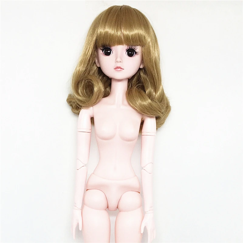 Длинный парик для 1/3 60 см BJD куклы высокотемпературное волокно DIY Макияж волос Bjd SD парики аксессуары Куклы Игрушки для девочек - Цвет: Only wig as picture