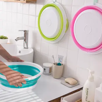 

Portable Folding Bucket Foldable Basin Tourism Outdoor Folding Bucket Fishing Promotion Camping Car Wash Basin Outdoor Camping