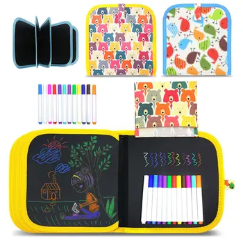 

Baby Drawing Toys Painting Blackboard Brush With Water Chalk Reusable Cloth Drawing Painting Coloring Book Pen for Kids Products