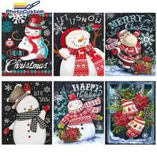 PhotoCustom Acylic DIY Painting By Numbers Snow HandPainted Paints By Numbers Scenery Home Modern Wall Art