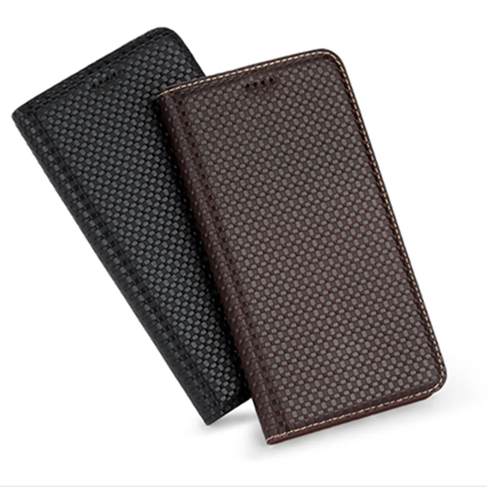 Cowhide Genuine Leather Magnetic Closed Holster Case For Sony Xperia XA2 Ultra/Sony Xperia XA2 Phone Cases With Card Slot Pocket image_0