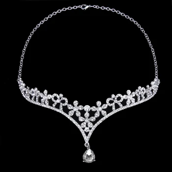 

New Crown Tiara Bridal Bridesmaid Crystal Rhinestone Flower/ Frontlet