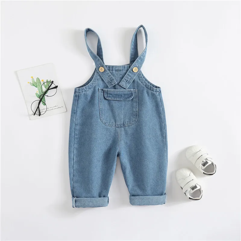 

Baby Suspender Pants 2019 New Style Autumn Children's Western Style Casual Pants Korean-style Fashionable Men And Women Baby Jea