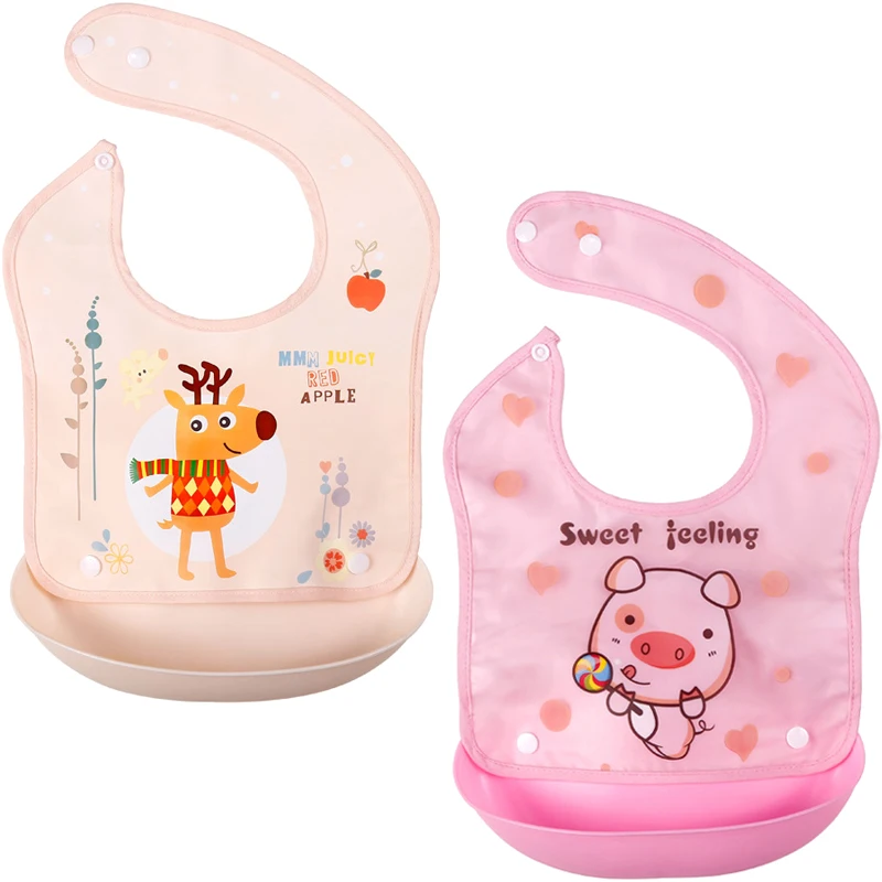 Baby bib children eat pocket waterproof silicone baby saliva towel maternal and infant supplies