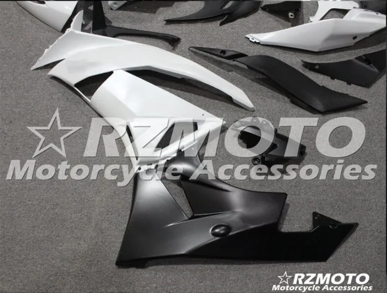 Стиль ABS литьевая форма мотоцикл Полный обтекатели подходит для Kawasaki ZX-6R 09 10 11 12 2009-2012 набор на заказ Белый Черный хороший