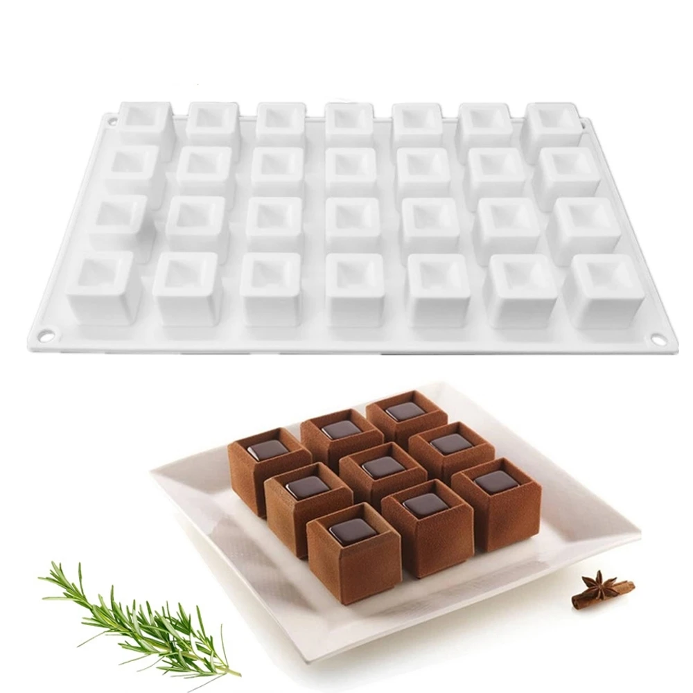 35 Holes Cube Silicone Chocolate Mold For Pastries Sandwich Candy Mould DIY Mousse Bakeware Cake Decor Baking Tools | Дом и сад