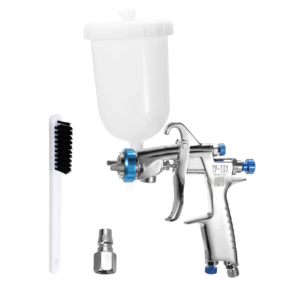 nozzle 1mm Аэрограф, пистолет-распылитель спрей из нержавеющей стали DIY Воздушный Распылитель машина гравитационная подача жидкость чашка ручной распыления инструмент для рисования - Цвет: nozzle 1mm