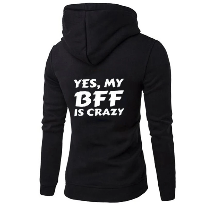 Bff 01 02 толстовка с буквенным принтом лучший друг Толстовка для женщин с длинным рукавом Толстовка с капюшоном Harajuku пуловер