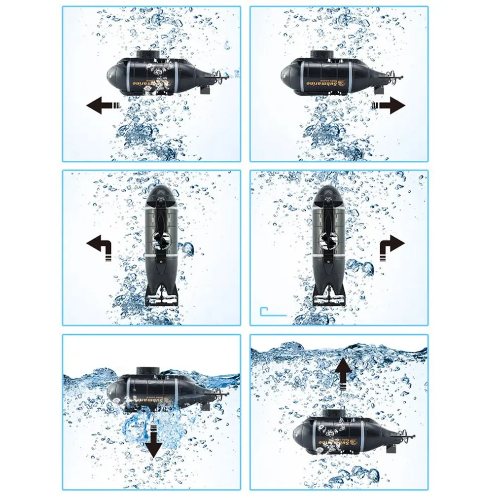 Новинка, хит, шестиканальный беспроводной мини RC Подводная лодка с дистанционным управлением, лодка, моделирующая модель подарок игрушка для детей