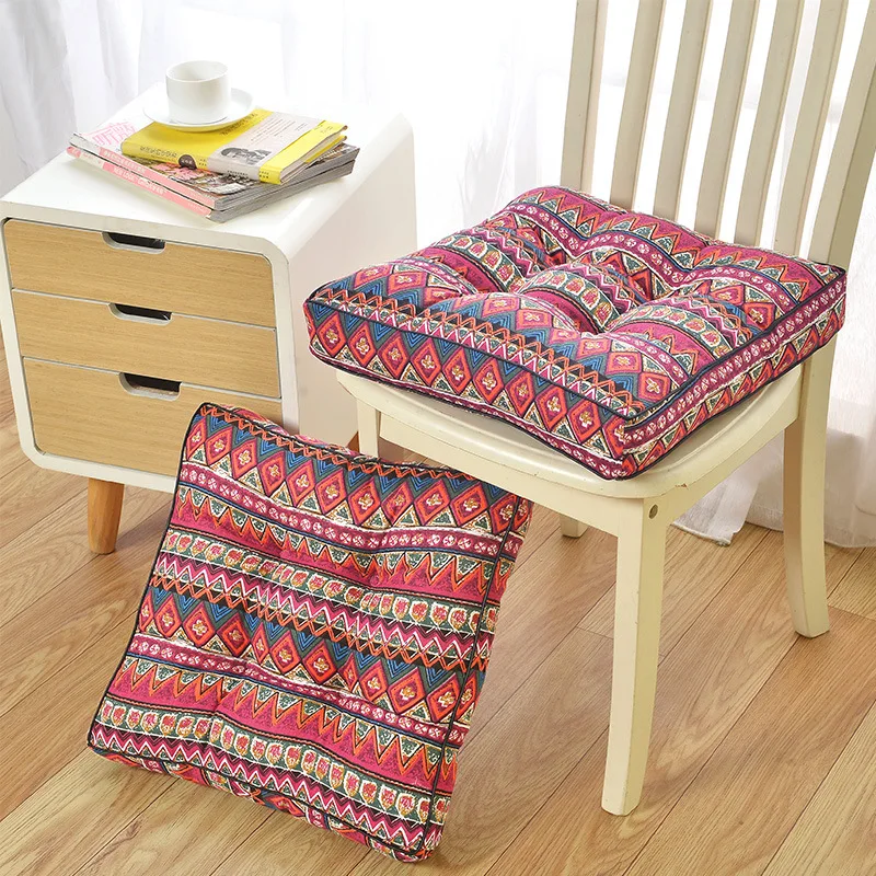 Квадратная подушка Pouf татами напольные подушки льняная хлопковая подушка на сиденье Подушка японские татами подушка 45x45