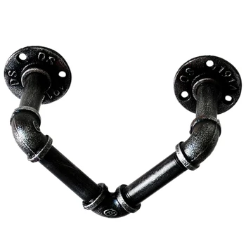 

Holder Iron Pipe Wall Mounted Vintage Bar Hanger Towel Storage Rack Organizer Shelf Durable Industrial Bedroom Home Decoration
