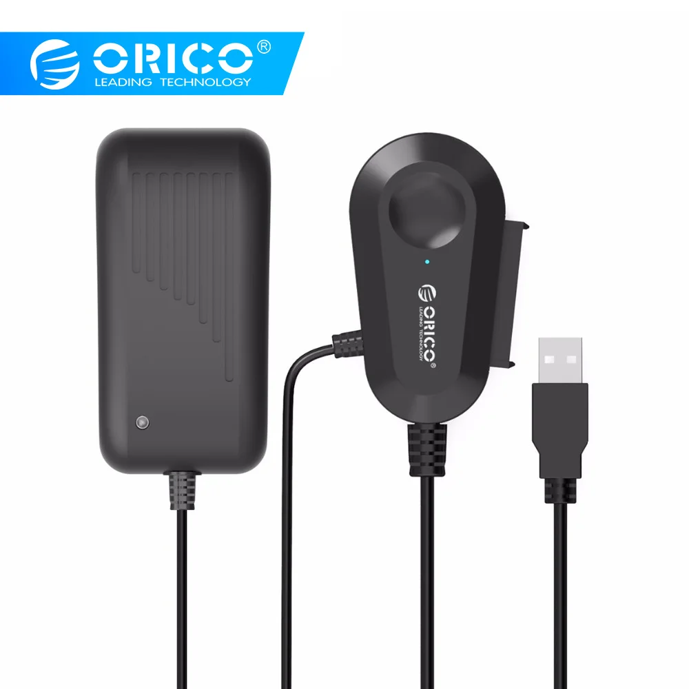 

ORICO SATA to USB Adapter USB3.0 with 12V 2A EU US Power Adapter case for 2.5inch 3.5inch External SSD HDD Hard Disk Drive