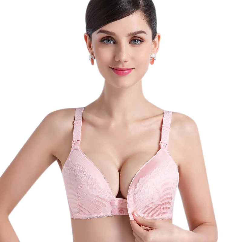 GWire Free Maternity Bras Women Underwear Lace Nursing Maternity Bra Breathable Wireless Underwear Breast Feeding Bra For Nur