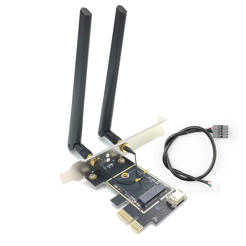 PCIE 무선 네트워크 카드 어댑터, 데스크탑 와이파이 8260, M2 NGFF 블루투스 컨버터, 8265NGW, AX200, 9260 7265