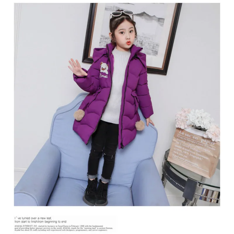 Girls Down Jackets Boys Outdoor Warm Clothing Boy Thick Coats Windproof Children's Winter Jackets Kids Cartoon Winter Outerwear