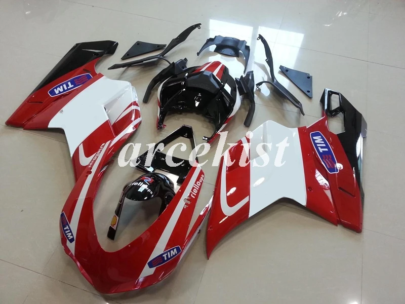 Литьевая Форма ABS мотоцикл обтекатели комплект подходит для Ducati 848 evo 1098 1198 1098s Кузов Набор на заказ TIM cool