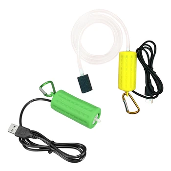 

2Set Usb Mini Aeration Pump Air Pump Aquarium Aerator Ultra Quiet Mini Fish Tank Go Fishing Oxygen Pump --Green & Yellow