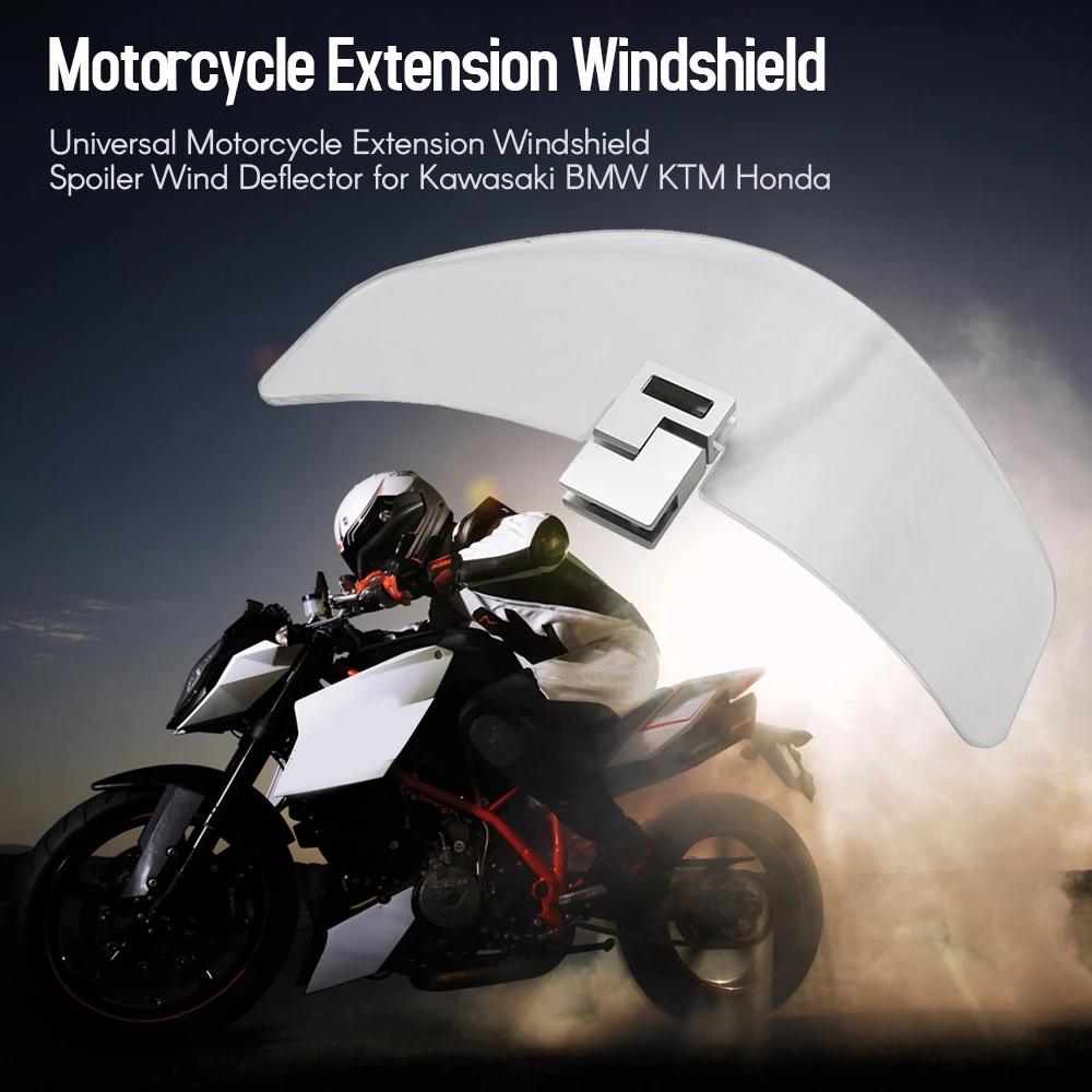 Extensi/ón Deflector de Viento Parabrisas Universal KKmoon Parabrisas Moto