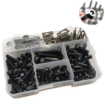 

For Honda Black SpiRit RC51 NC750X nc 750 750x NC700S Universal Motorcycle Fairing Bolts Nuts Kit Body Fastener Clips Screw