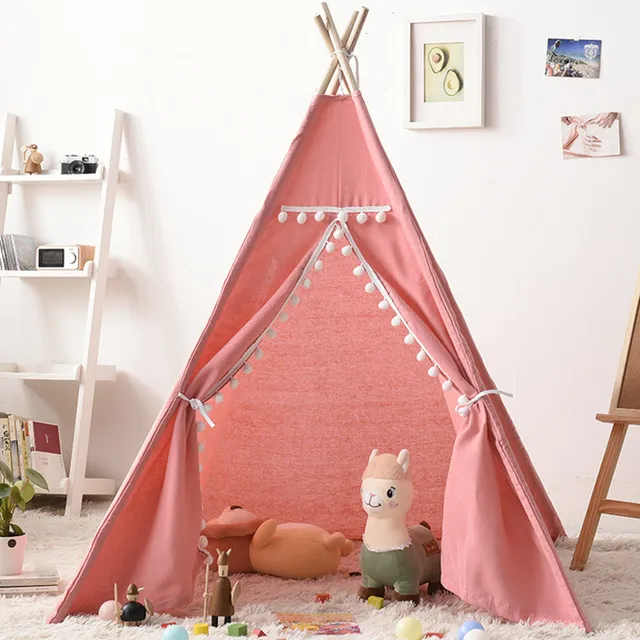 1.35/1.6m Portable Children Tipi Tents Teepee Tent For Kid Play House Wigwam for Children Tipi Infantil Kid Tent Girl play room 1