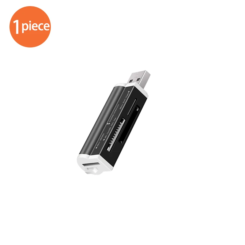 black USB 2,0 Micro SD кард-ридер для Micro SD карты TF карта адаптер Plug and Play для ноутбука настольного ПК - Цвет: black