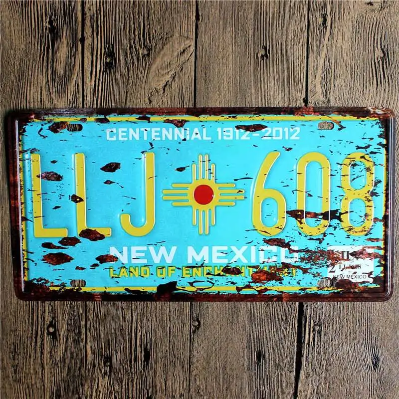 Europe License Plates Vintage Metal Tin Signs Wall Plaque Decoration Bar Pub Club Decorative Home Decor 15x30cm - Цвет: 9083