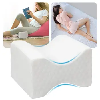 

Knee Pillow for Side Sleepers - Memory Foam Leg Pillow for Cooling Gel for Sciatica Relief, Lower Back Pain, Leg Pain