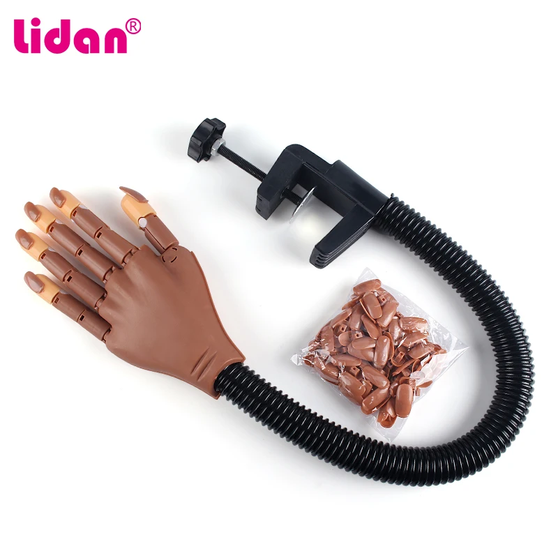 

Practice Manicure100pcs Nail Tips Adjustable Flexible Holder DIY Plastic Flectional Model Painting Nail Art Fake Hand Tools