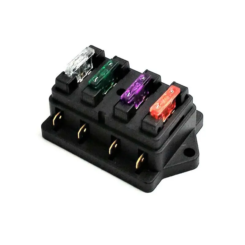 Для авто автомобиля 40A 12V 24V грузовик 4 Way Blade блок предохранителей держатель