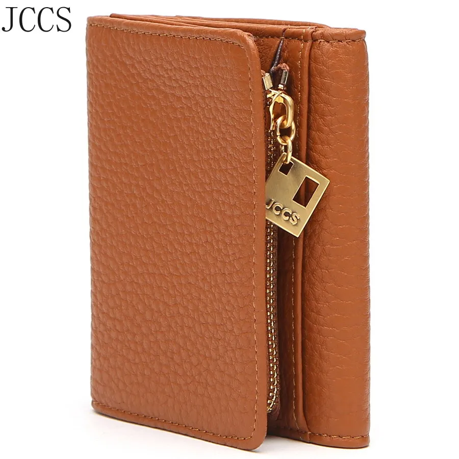 JCCS Designer Wallets Women's Folding Genuine Leather Wallet Ladies Lock Catch Short Purse Clutches Card Holder Purse JCCS Designer Wallets Women's Folding Genuine Leather Wallet Ladies Lock Catch Short Purse Clutches Card Holder Purse