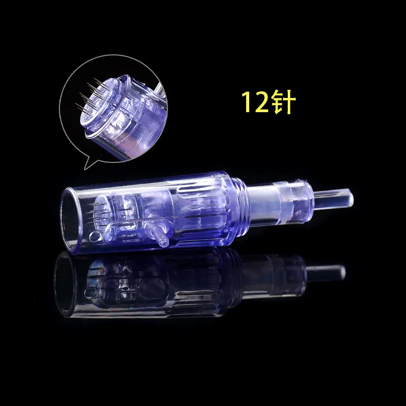 10pcs 12 Pin 10 шт. игольчатые картриджи винт порт костюмы Aqua Derma ручка 9/12/24/36/42/Nano/3D/5D иглы для V-011 - Цвет: 10pcs 12 Pin