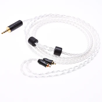 

8 Cores 5n OCC Audio Headphone Upgrade Silver Plated Cable For UE Live UE6 Pro Headphone Upgrade Cable