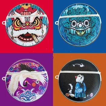 

For Huawei Freebuds 3 Case Chinese classical style mascot Bluetooth Earphone Case For Freebuds Three Headset Protection Cover