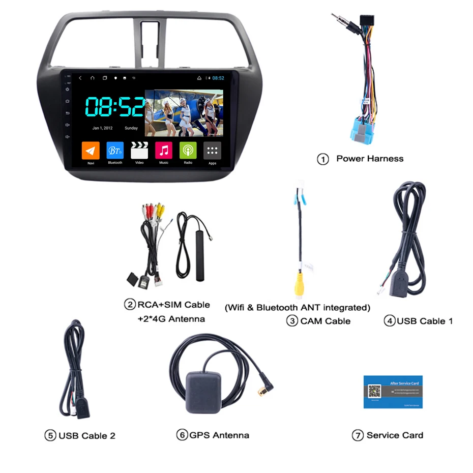 Android 8,1 автомобильный DVD 1din мультимедиа Navi система для Suzuki S-CROSS- Автомобильный gps навигатор головное устройство BT SWC wifi