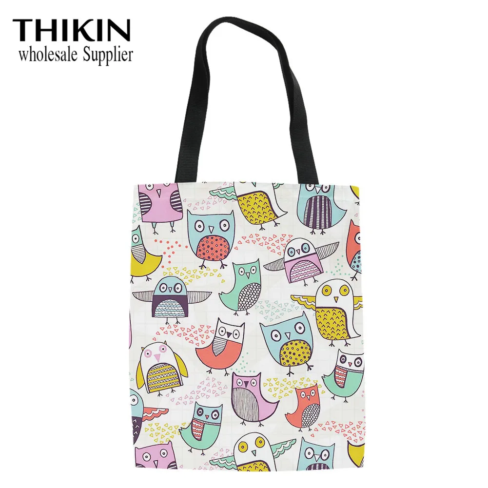 Tikin/Льняная сумка-тоут с рисунком мультяшной Альпака Kawaii для девочек-подростков, модная пляжная сумка, женская сумка через плечо, Сумка с верхней ручкой - Цвет: as picture