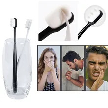 2 шт. Мягкая зубная щетка Million ультра-тонкая зубная щетка из волокна экологически антибактериальная защита десен портативная зубная щетка для путешествий