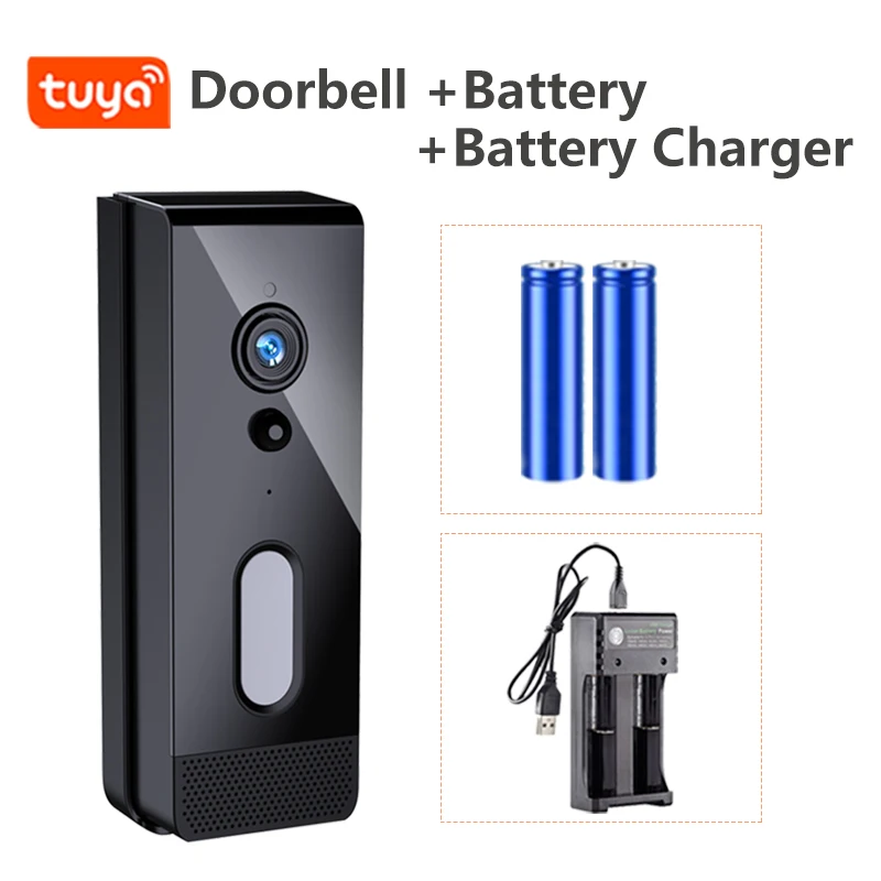 door station Tuya IP Camera WiFi 2MP Security Battery Video Doorbell Outdoor Wireless Surveillance Doorbell Waterproof IP65 Smart Google Home apartment intercom system Door Intercom Systems