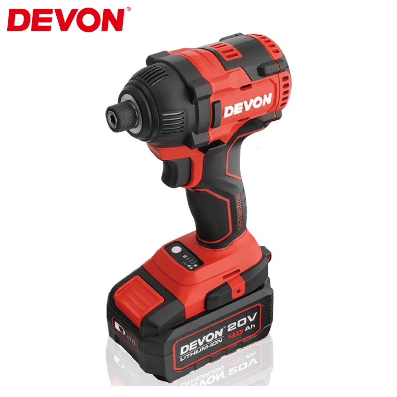 DEVON Impact Wrench 5733-Li 20V 200Nm Electronic Speed Regulation Rechargeable Lithium Brushless Motor Share 20v battery plaform |