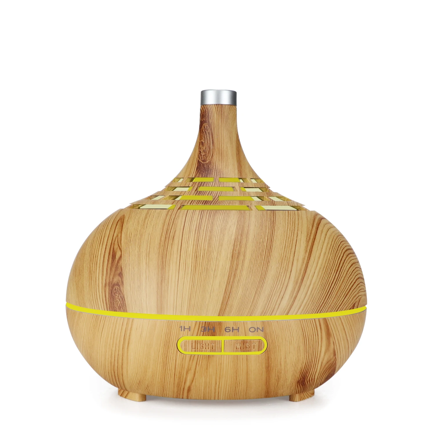 Light Wood Арома-диффузор Humidificador Vaporizador Nebulizer 400 мл древесно-зернистая ароматерапия оборудована без воды отключение с 7 цветами света - Цвет: Light Wood