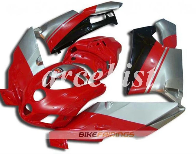 

4 Free Gifts New ABS Fairings kit fit for Ducati 749 999 2005 2006 05 06 749R 999R Body set Red silver
