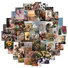 

52Diy Ins Vintage Retro Sticker Waterproof Stickers Aesthetic Guitar Stationery Book Helmet Notebook Laptop Computer Sticker